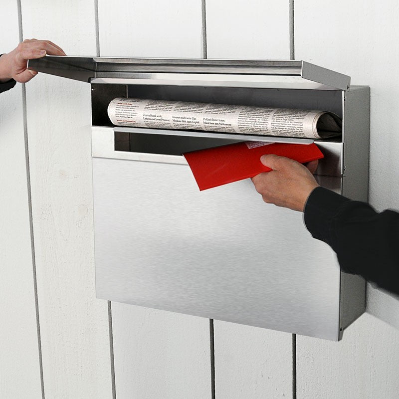 Briefkasten Letterman XXL 2 weiss 562 E inkl. Zeitungsfach