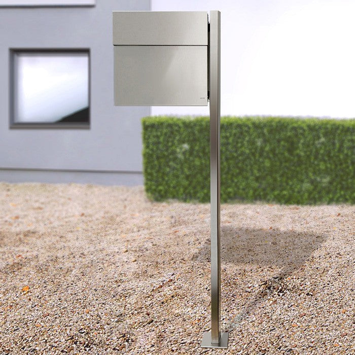 Standbriefkasten Letterman 4 Edelstahl mit Pfosten - 565