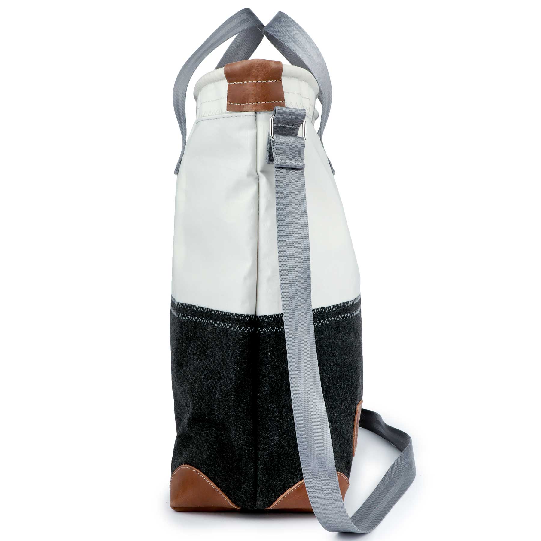 Handtasche Ahoi Segeltuch grau weiß