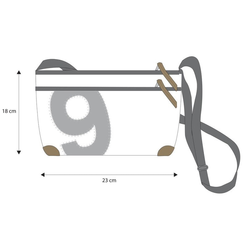 Handtasche Deern Lütt Segeltuch weiß-blau