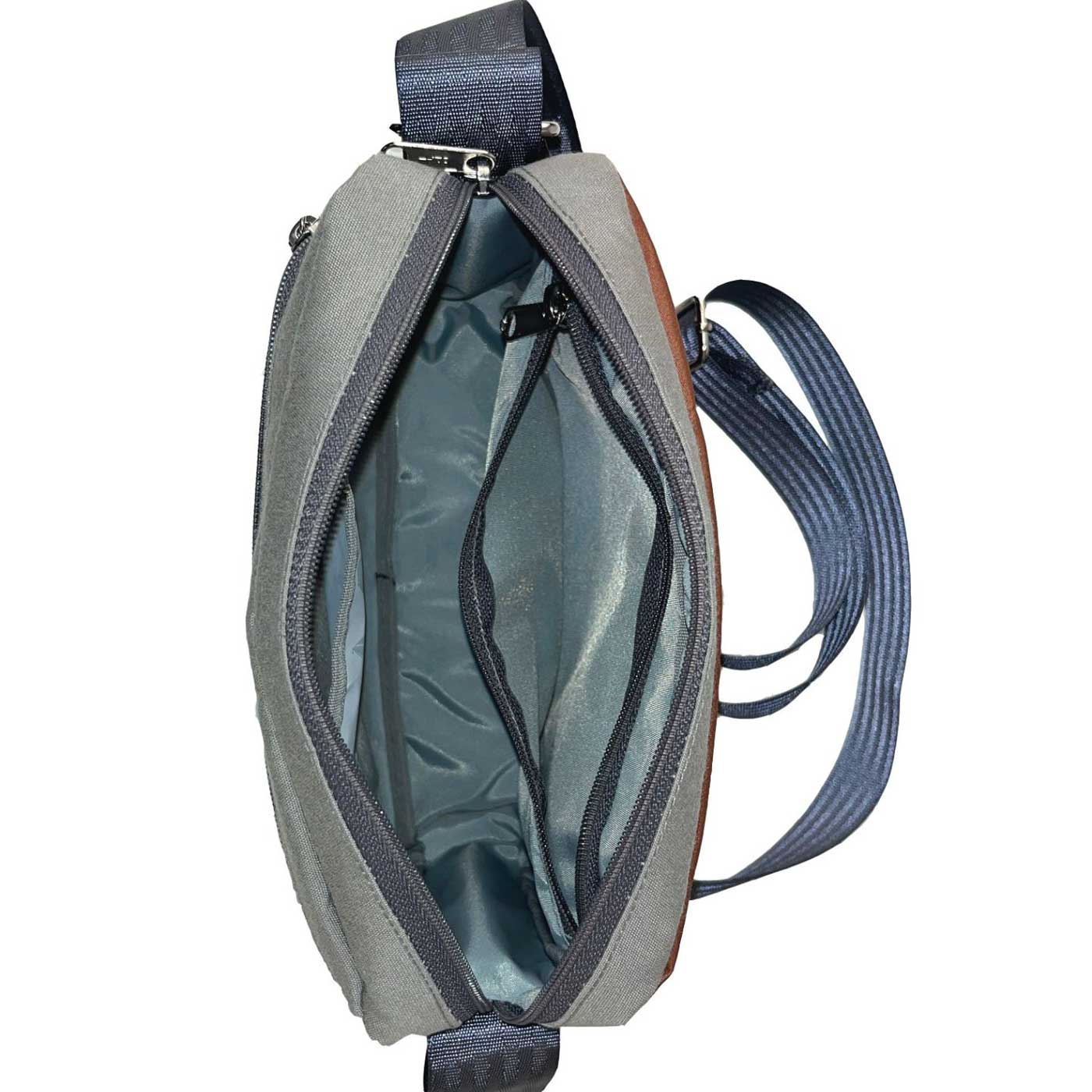 Handtasche Fender Segeltuch weiß-blau