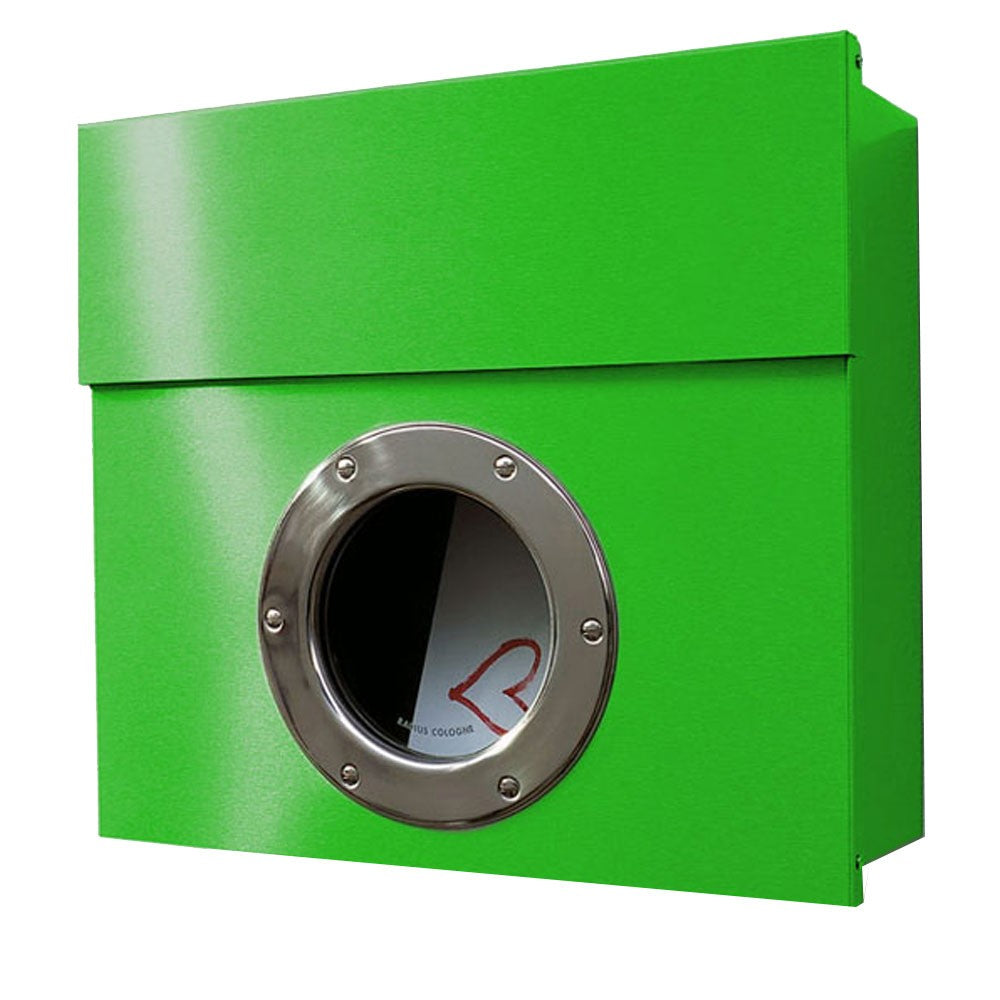 Letterman 1 Briefkasten Grün mit Bullauge - 506 b