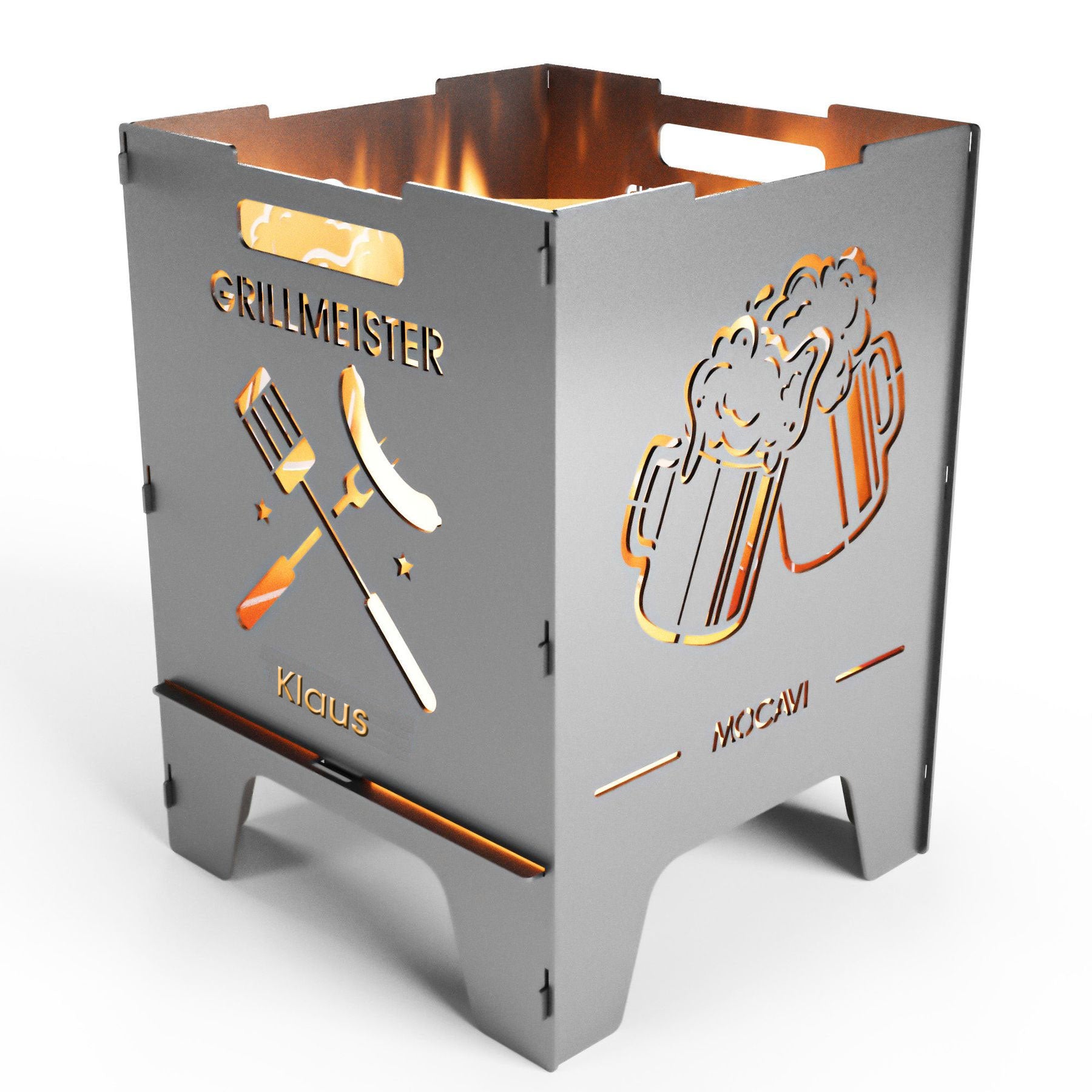 B-Ware Feuerkorb Grillmeister Klaus 52 cm | 3 mm Stahl