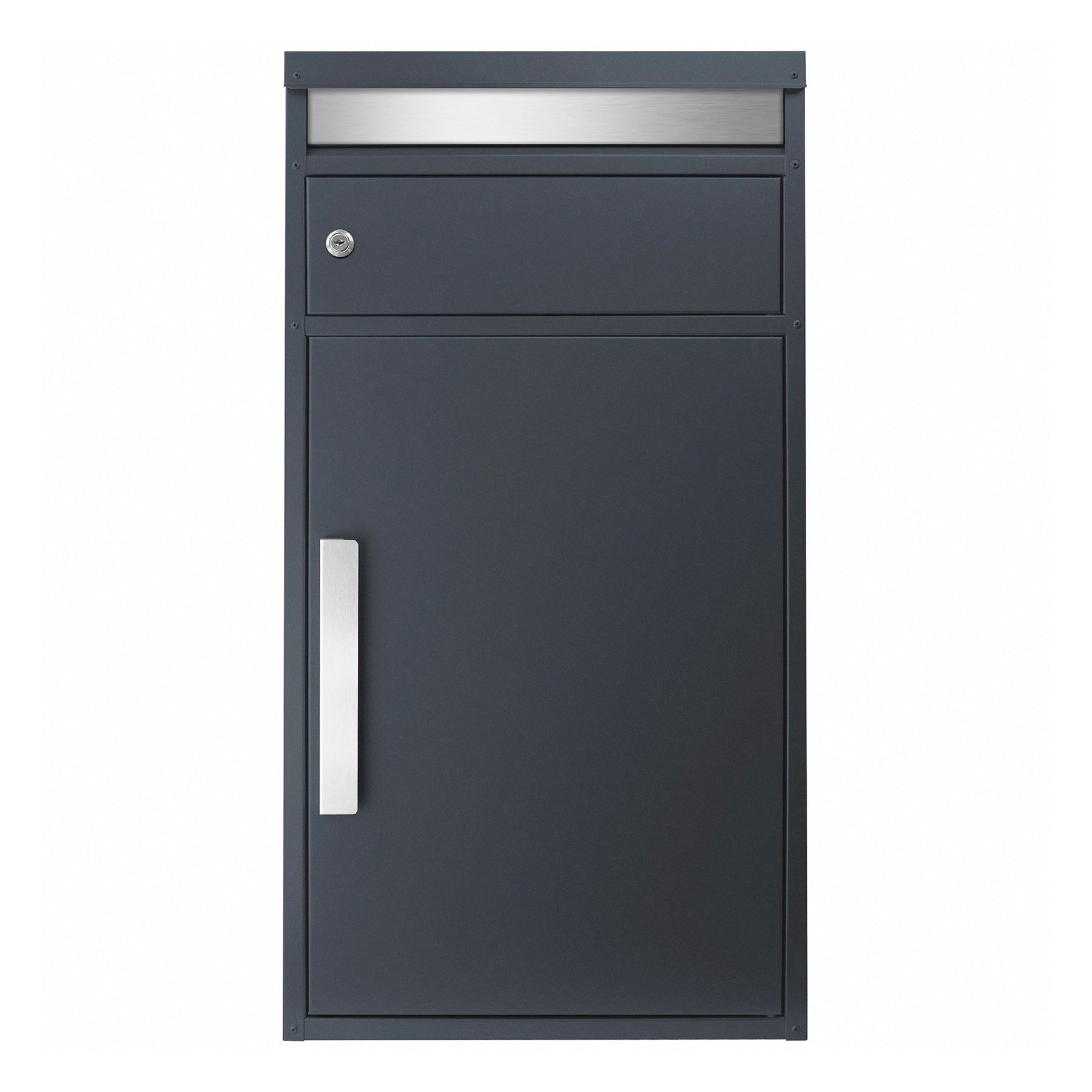 B-Ware Paketbriefkasten PBox 65F anthrazit Feinstruktur matt RAL 7016 Design-Paketkasten modern