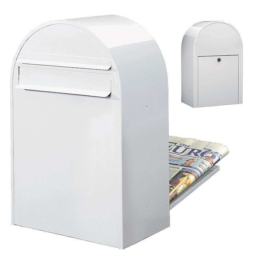 Zaunbriefkasten Classic B RAL 9016 weiß