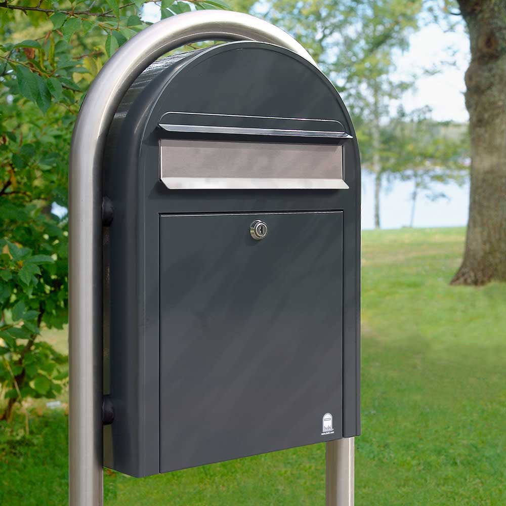 Briefkasten Classic S RAL 7016 grau Briefeinwurf Edelstahl