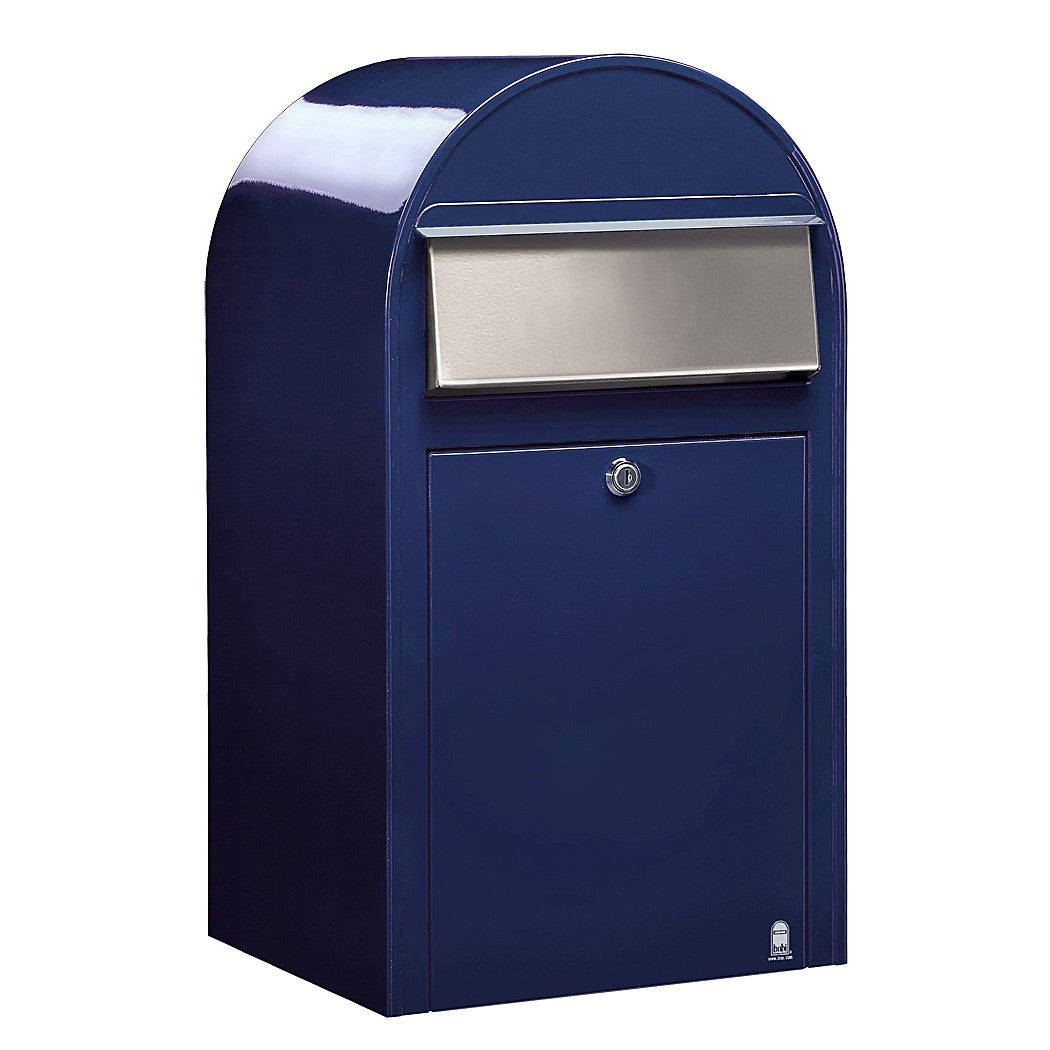 Briefkasten Grande RAL 5003 blau, Briefeinwurf Edelstahl