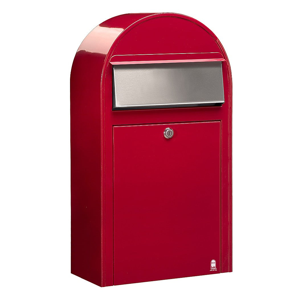 Briefkasten Grande S RAL 3001 rot, Briefeinwurf Edelstahl