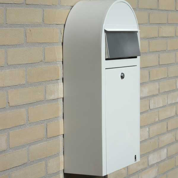 Briefkasten Grande S RAL 5004 schwarzblau, Briefeinwurf Edelstahl