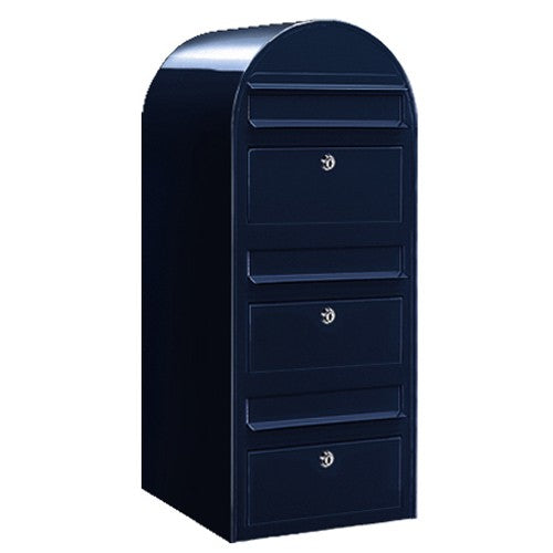 Briefkasten Trio RAL 5004 schwarzblau