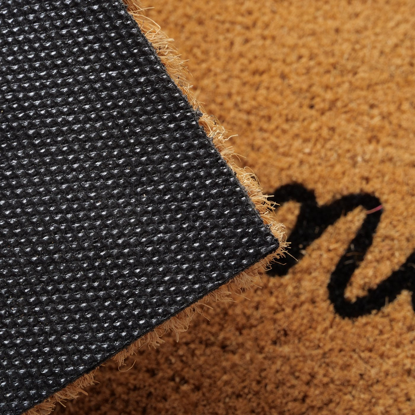 Kokosmatte Willkommen, rutschfest dank PVC-Beschichtung