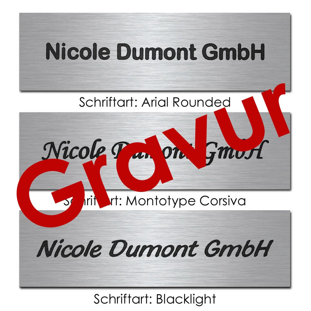 Edelstahlschild Stick100