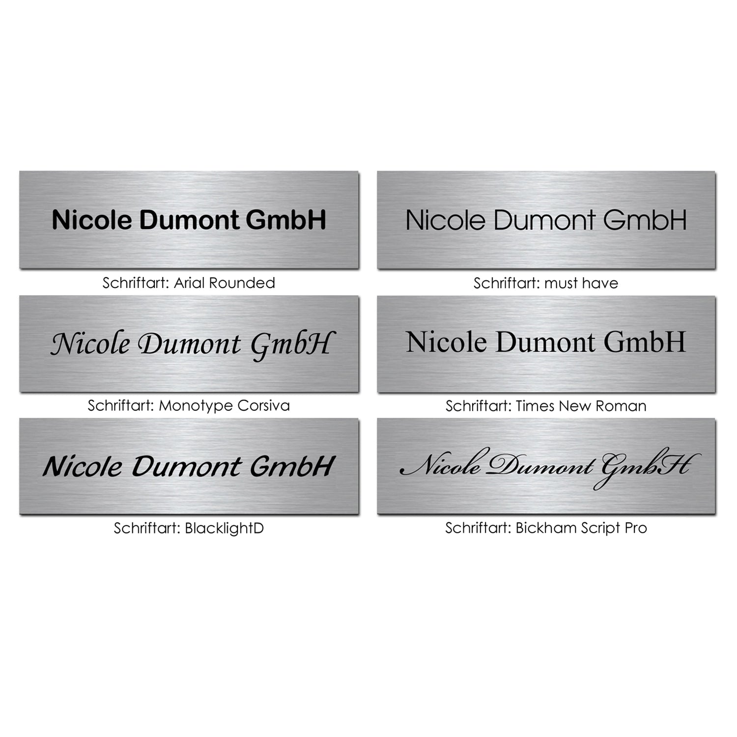 Edelstahlschild Stick100