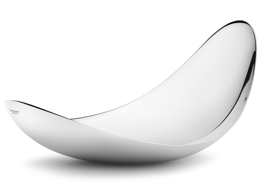 B-Ware Georg Jensen Leaf Servierschale Edelstahl