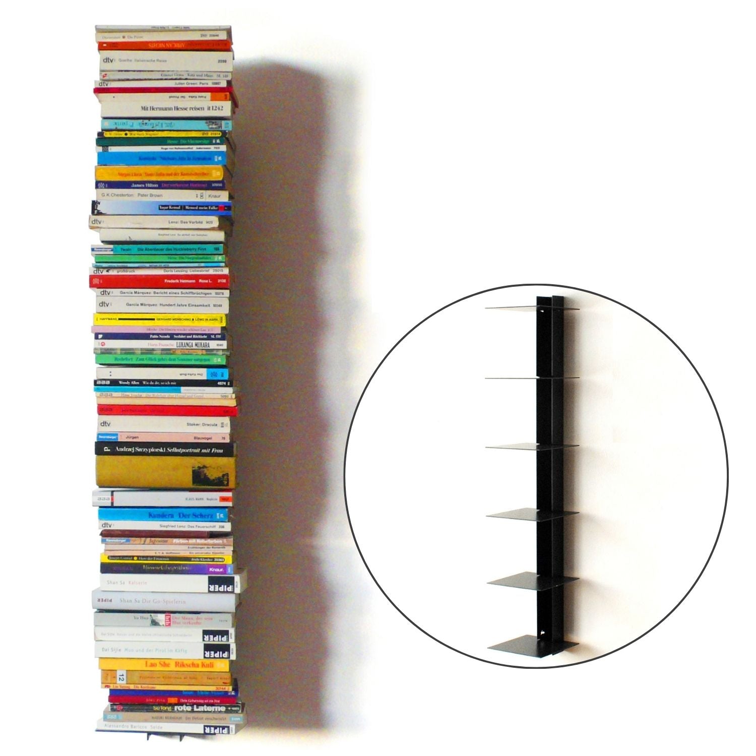 Haseform Bücherturm schwarz klein