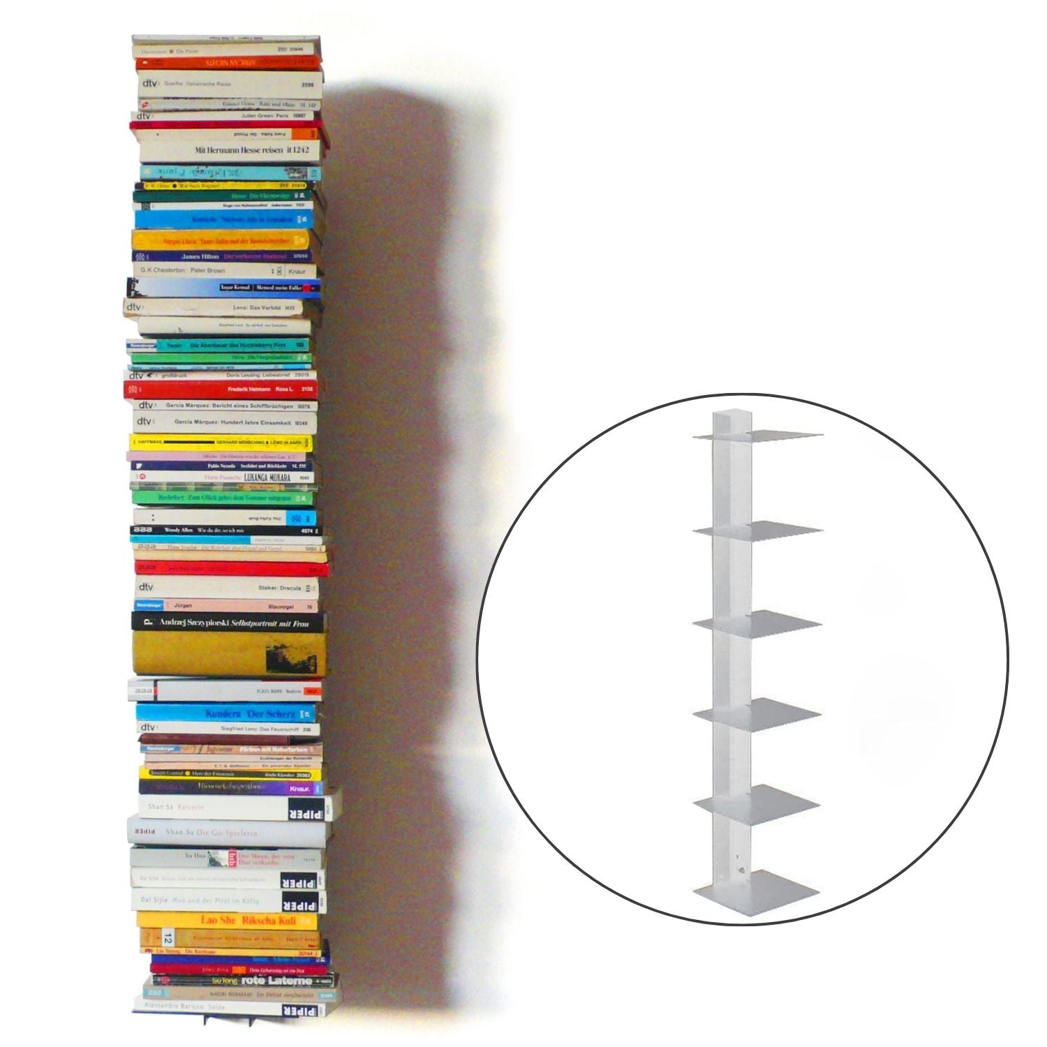 Haseform Bücherturm weiß