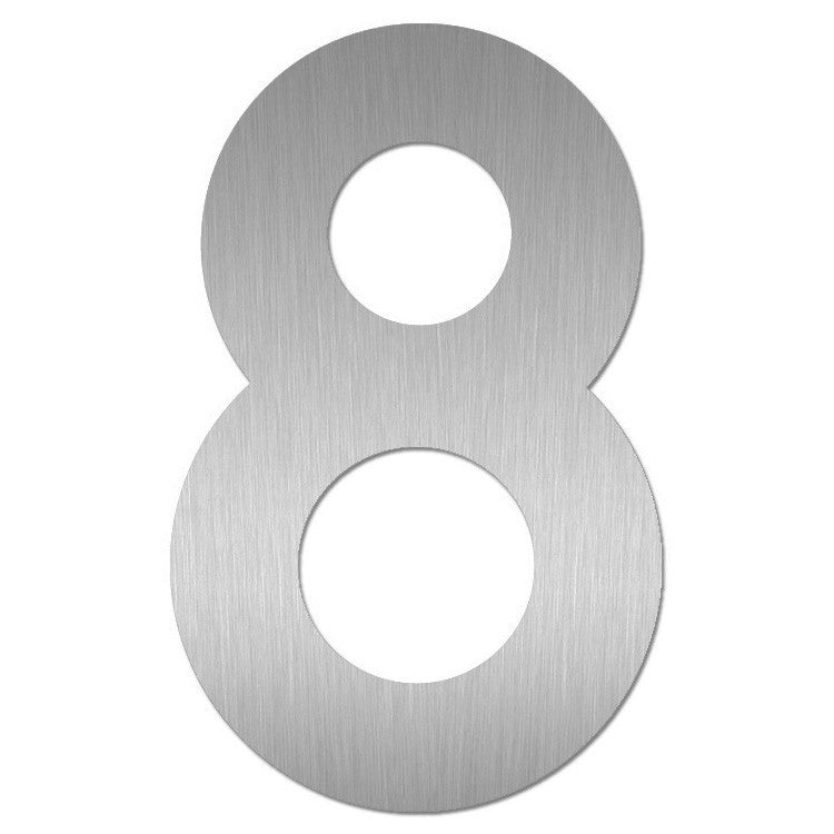 Hausnummer 8 „Midi“, Edelstahl