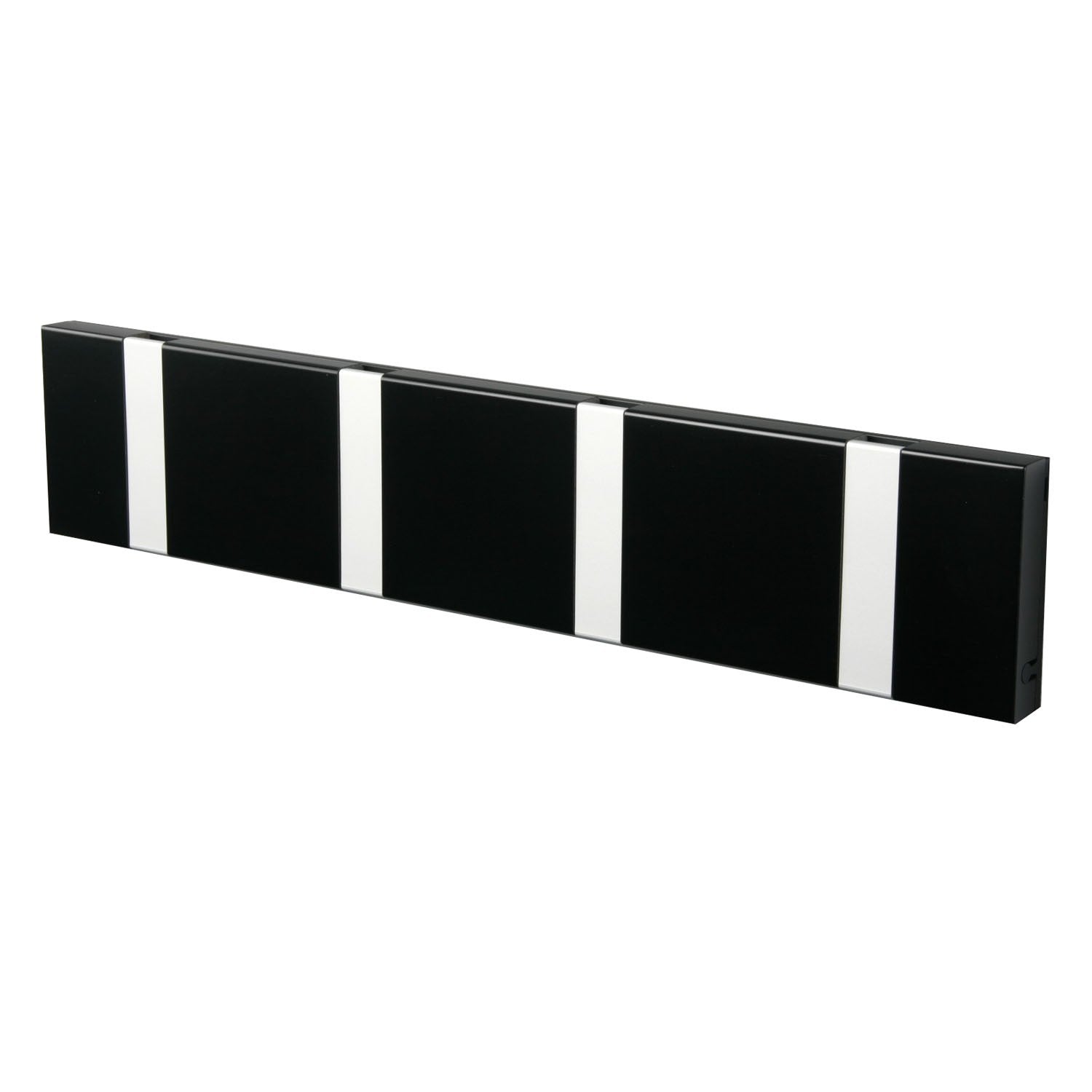 Garderobe Knax 4 schwarz (Haken klappbar Alu)
