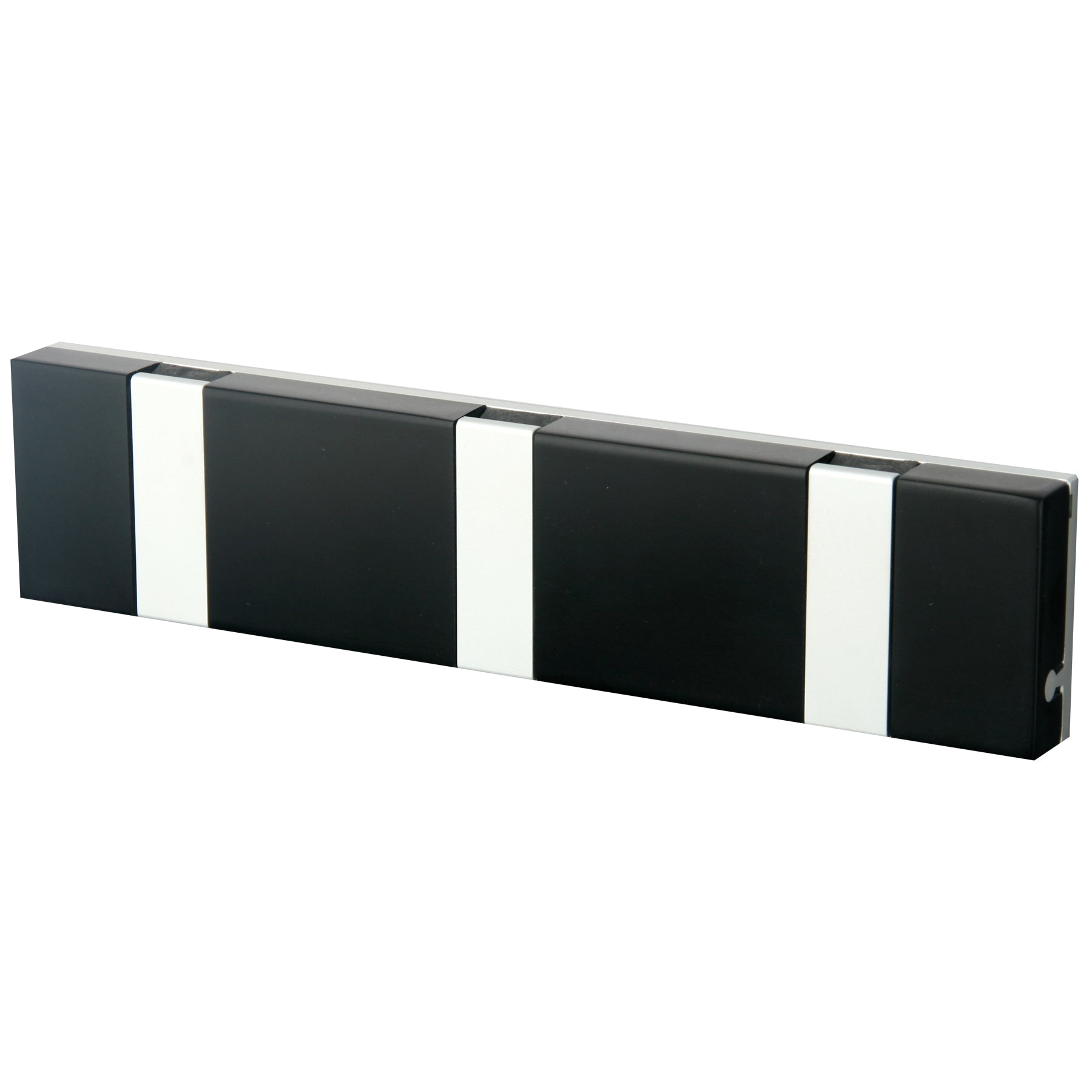 Garderobe Knax Lite 3 schwarz Luxus-Hakenleiste für Bad & Küche Länge 20 cm