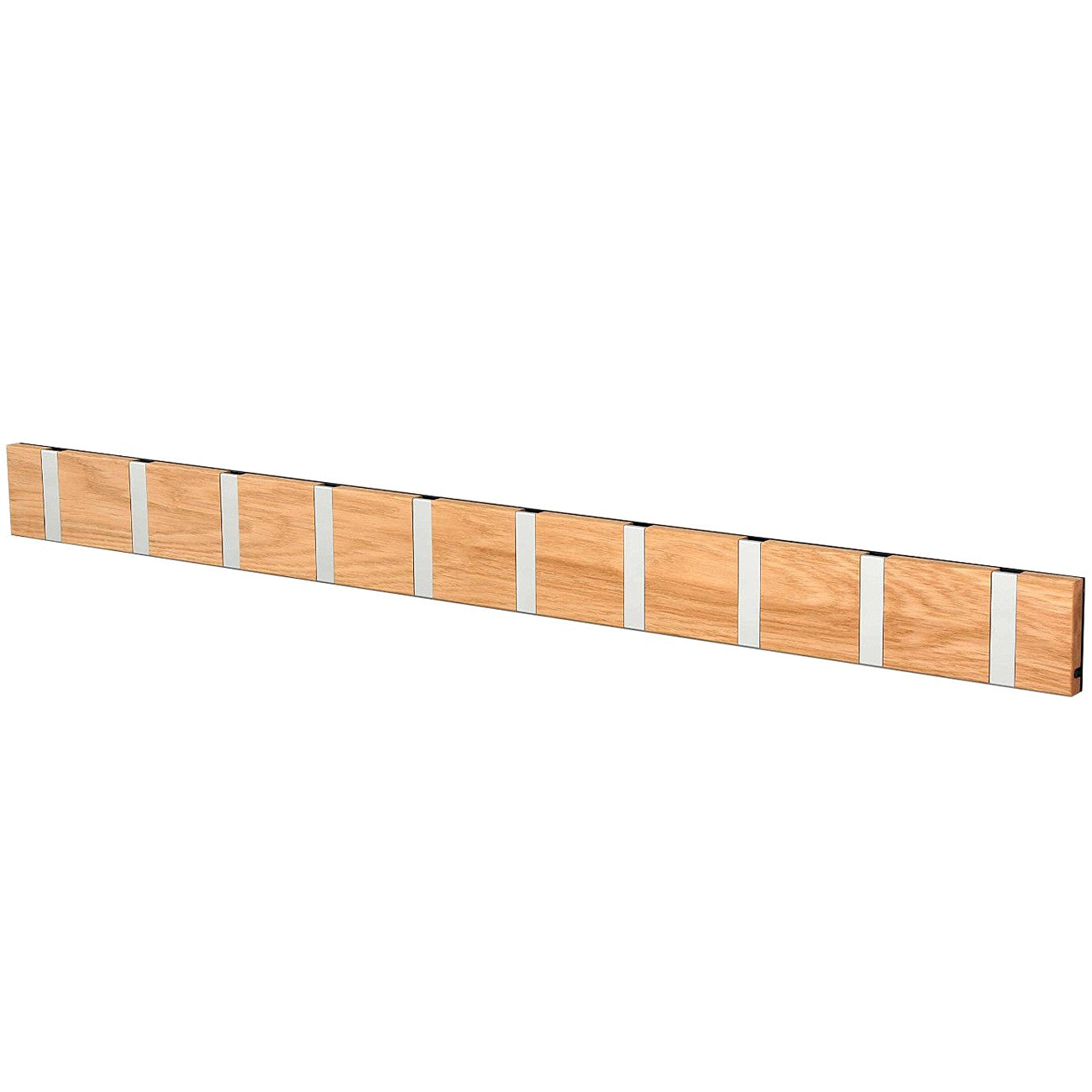 Garderobe Knax 10 Eiche (geölt) (Haken klappbar Alu)