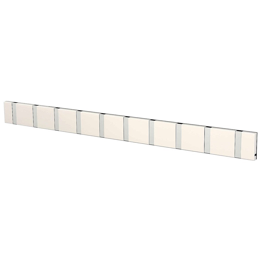 Garderobe Knax 10 weiß (Haken klappbar Alu)