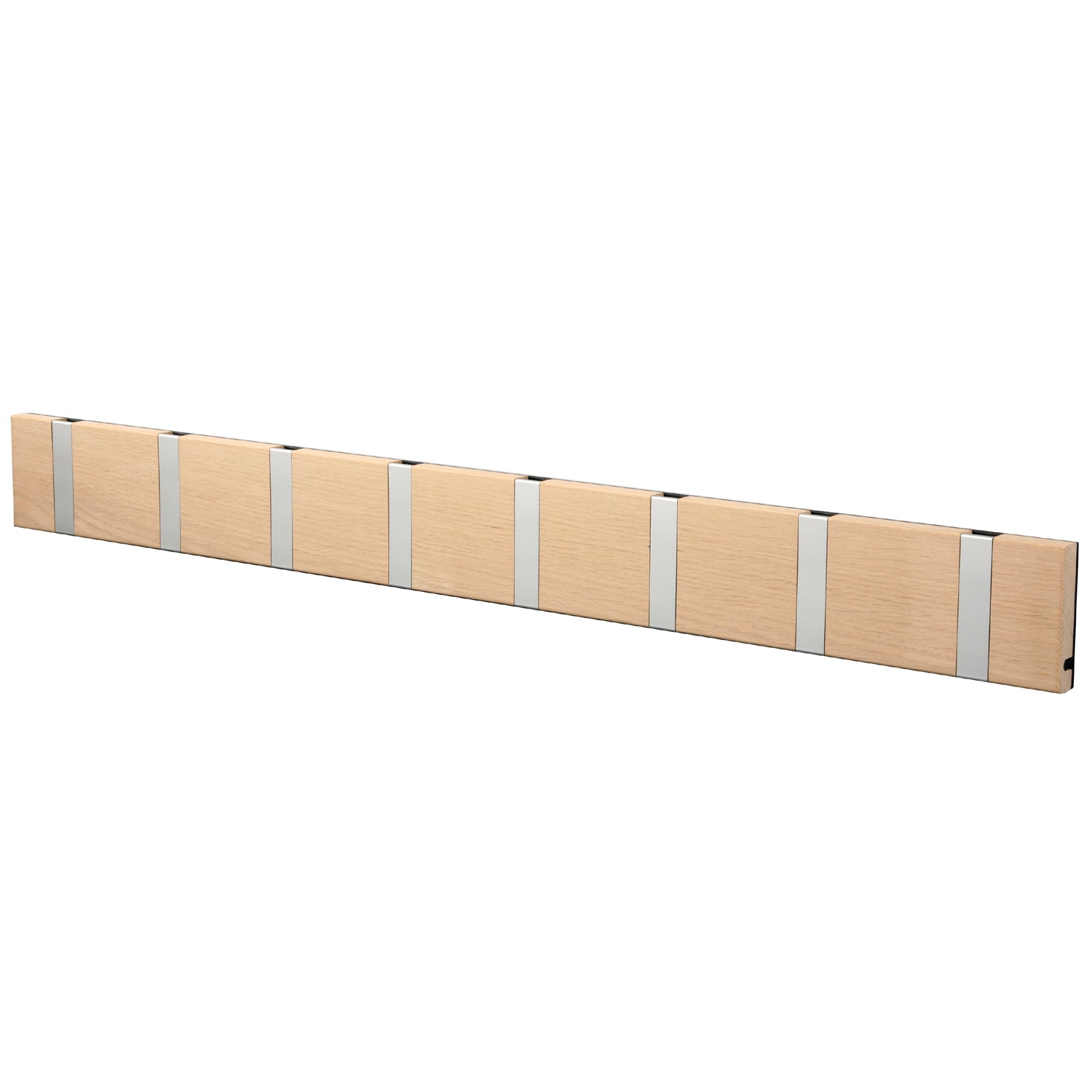 Garderobe Knax 8 Eiche (gekalkt) (Haken klappbar Alu)