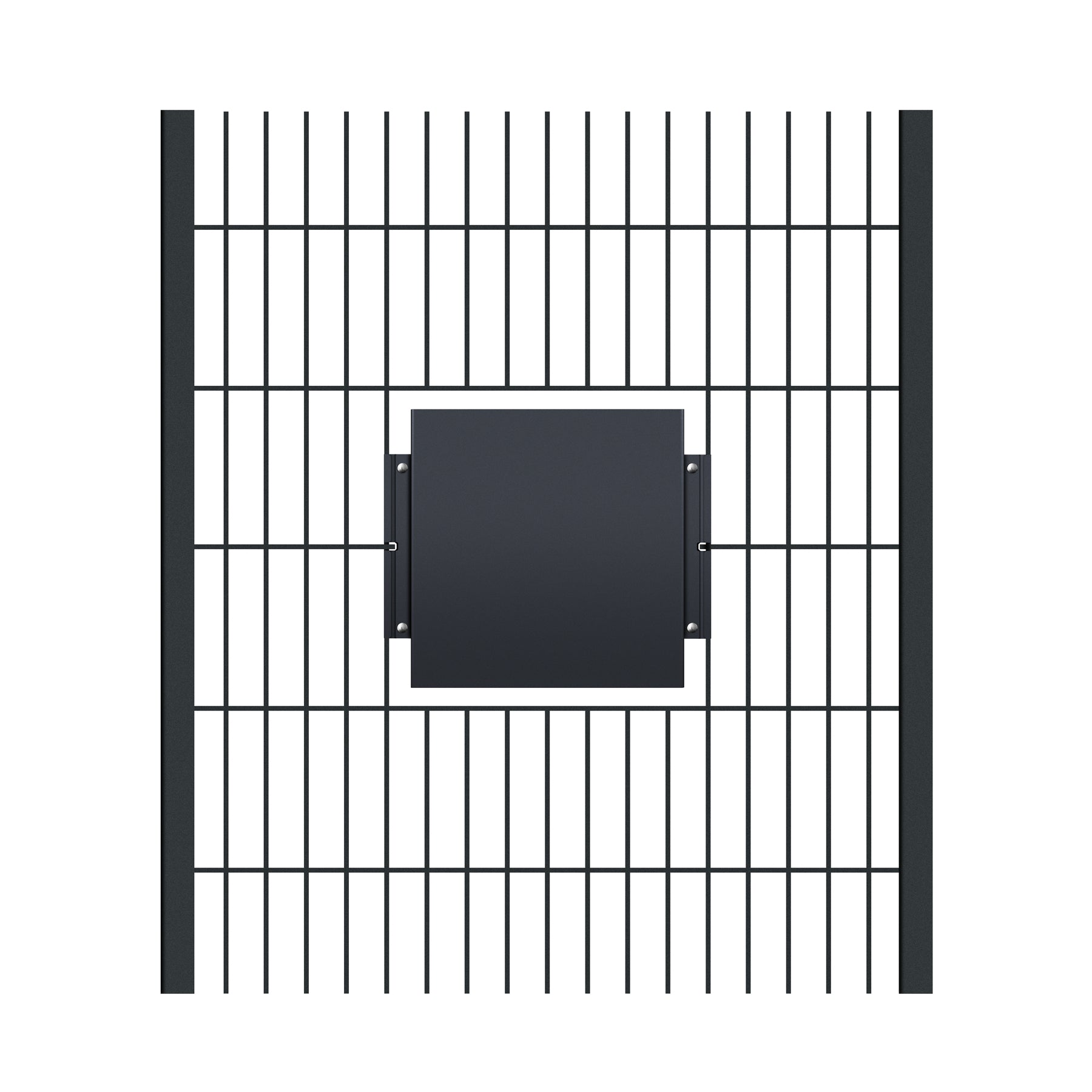 Befestigungsset an Stabmattenzaun für ZBox 111 anthrazit (RAL 7016) Stabmattenwinkelset