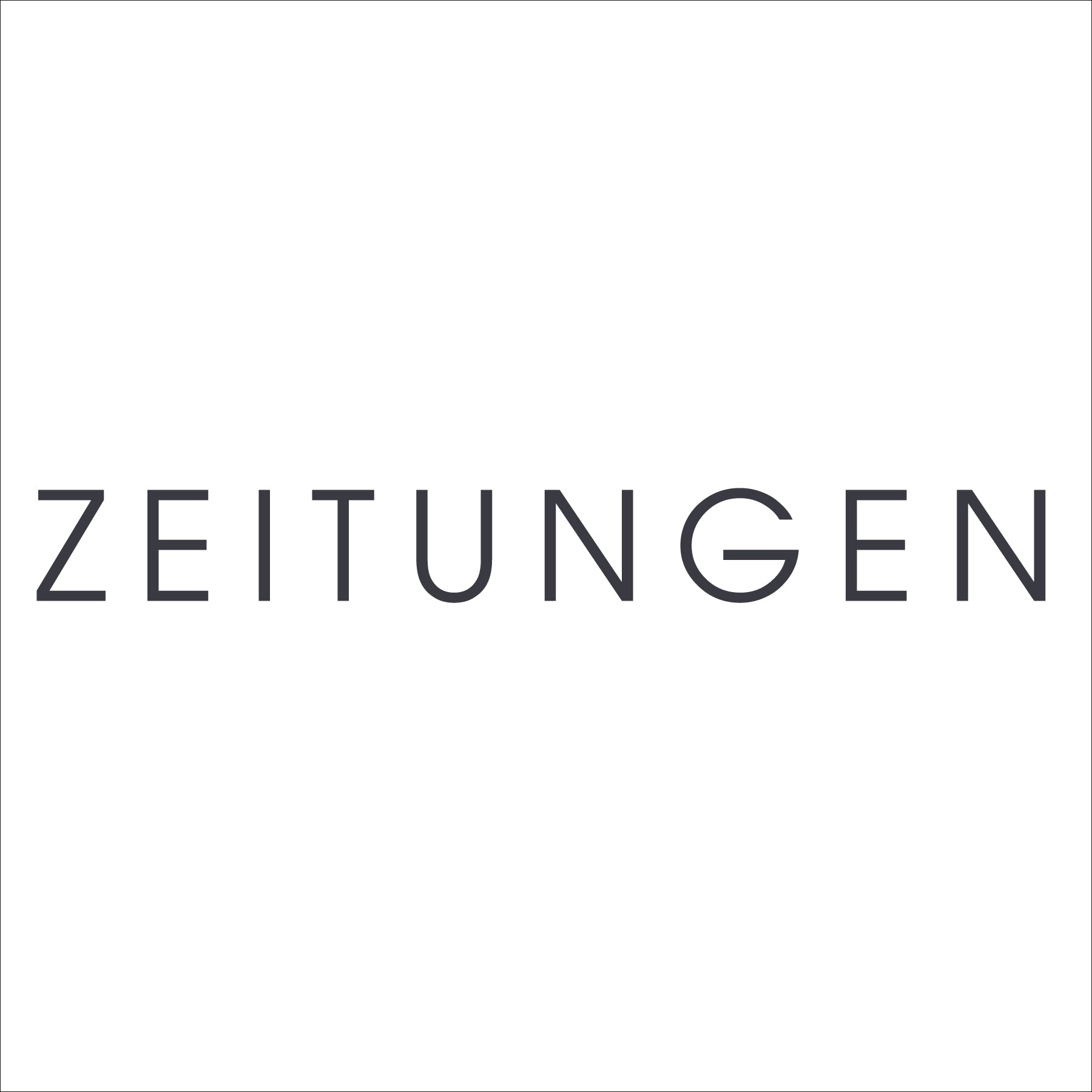 Beschriftung ZEITUNGEN für Zeitungsfächer ZF 1 dunkelgrau