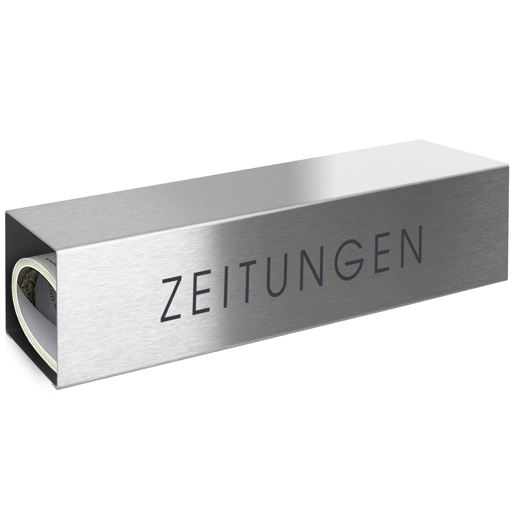 Beschriftung ZEITUNGEN für Zeitungsfächer ZF 1 dunkelgrau