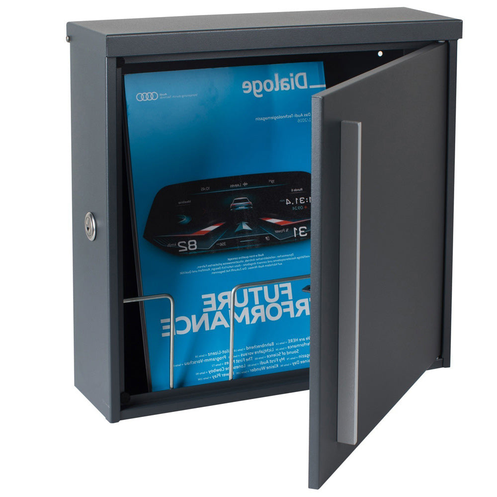B-Ware Box 101R Design-Briefkasten anthrazit-grau (RAL 7016) Postkasten