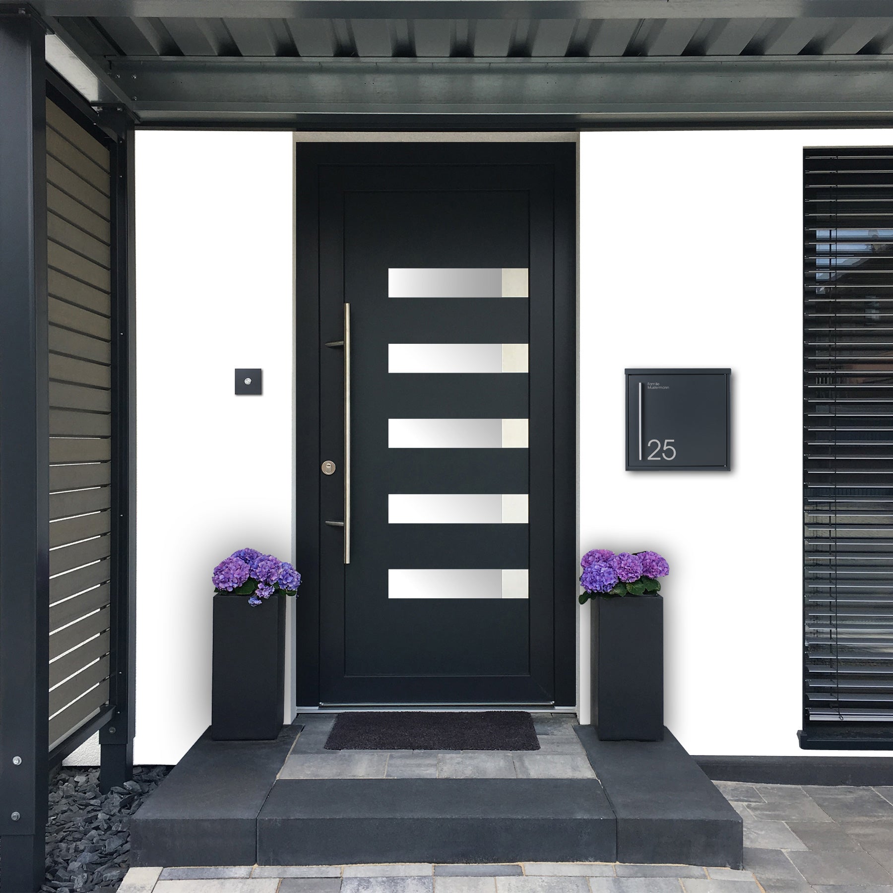 Qualitäts-Wandbriefkasten MOCAVI Box 101R anthrazit