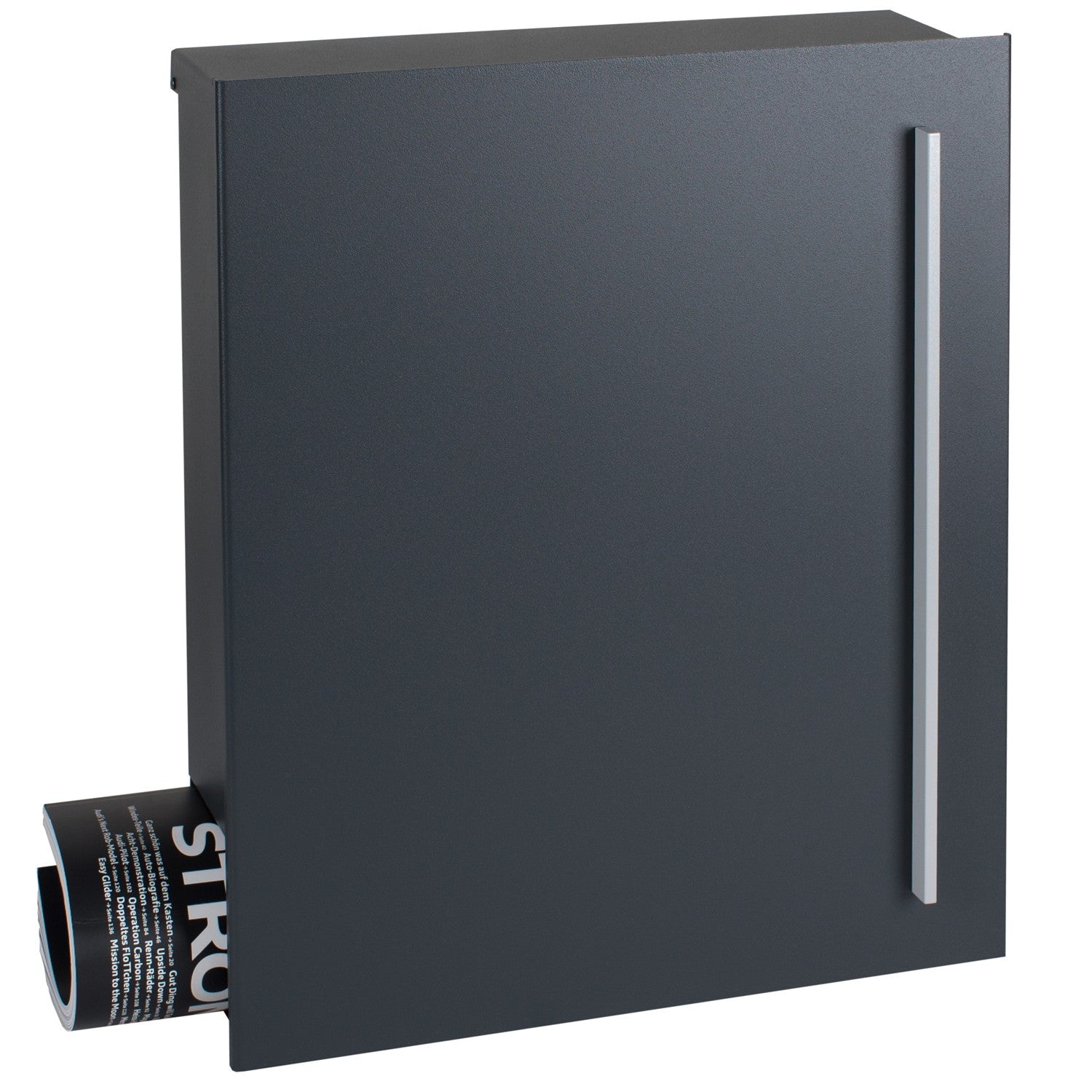 B-Ware Box 110 Qualitäts-Briefkasten mit Zeitungsfach anthrazit-grau (RAL 7016)