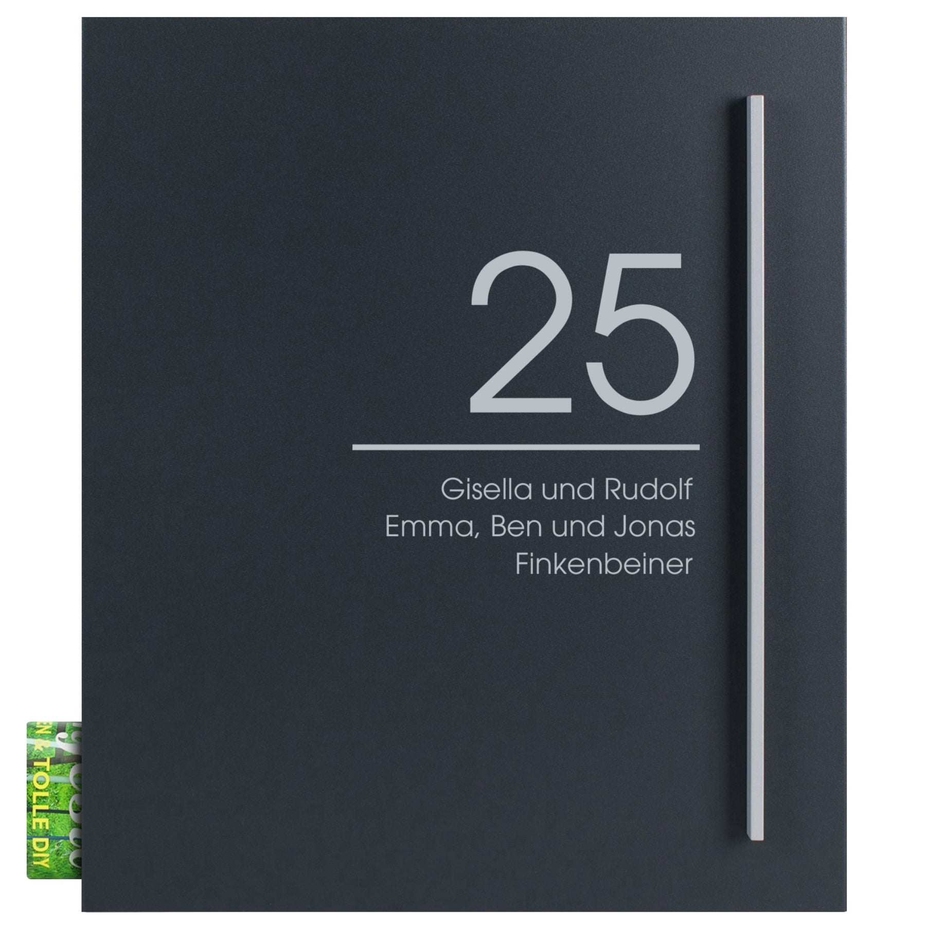 Briefkasten Box 110 Nf73a anthrazit personalisiert