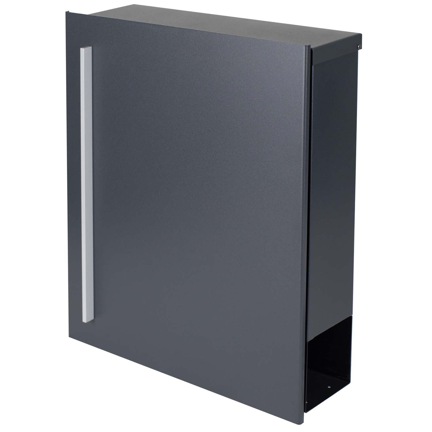 B-Ware Box 110R Design-Briefkasten mit Zeitungsfach anthrazit-grau (RAL 7016)