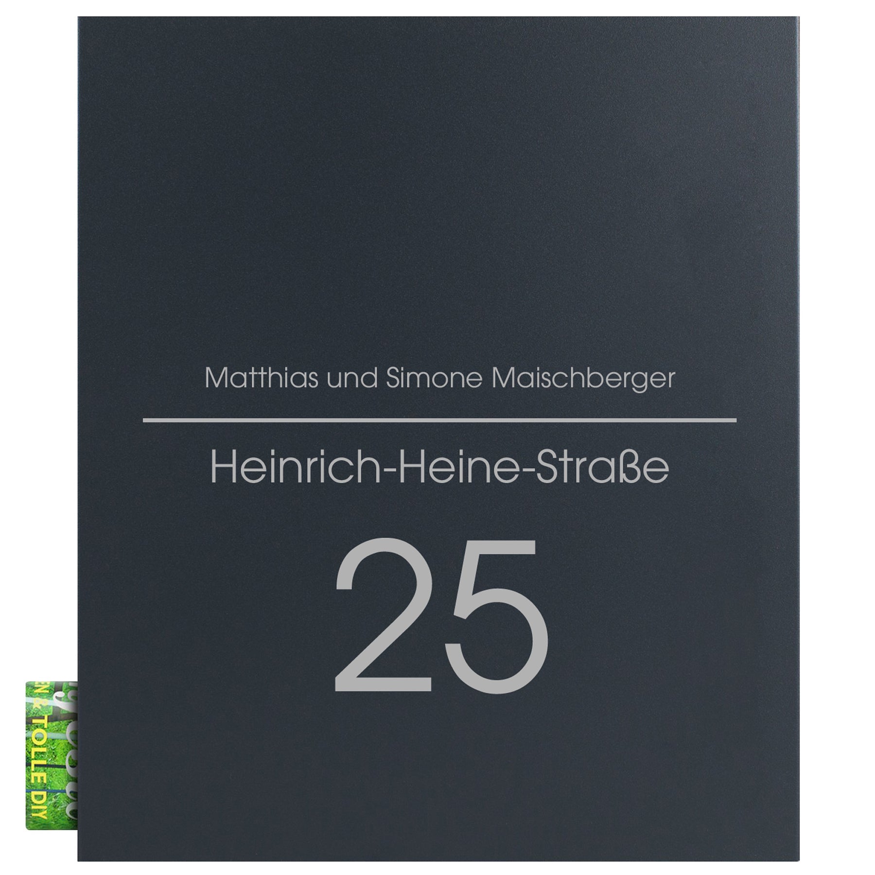 Briefkasten Box 111 Nf70a anthrazit personalisiert