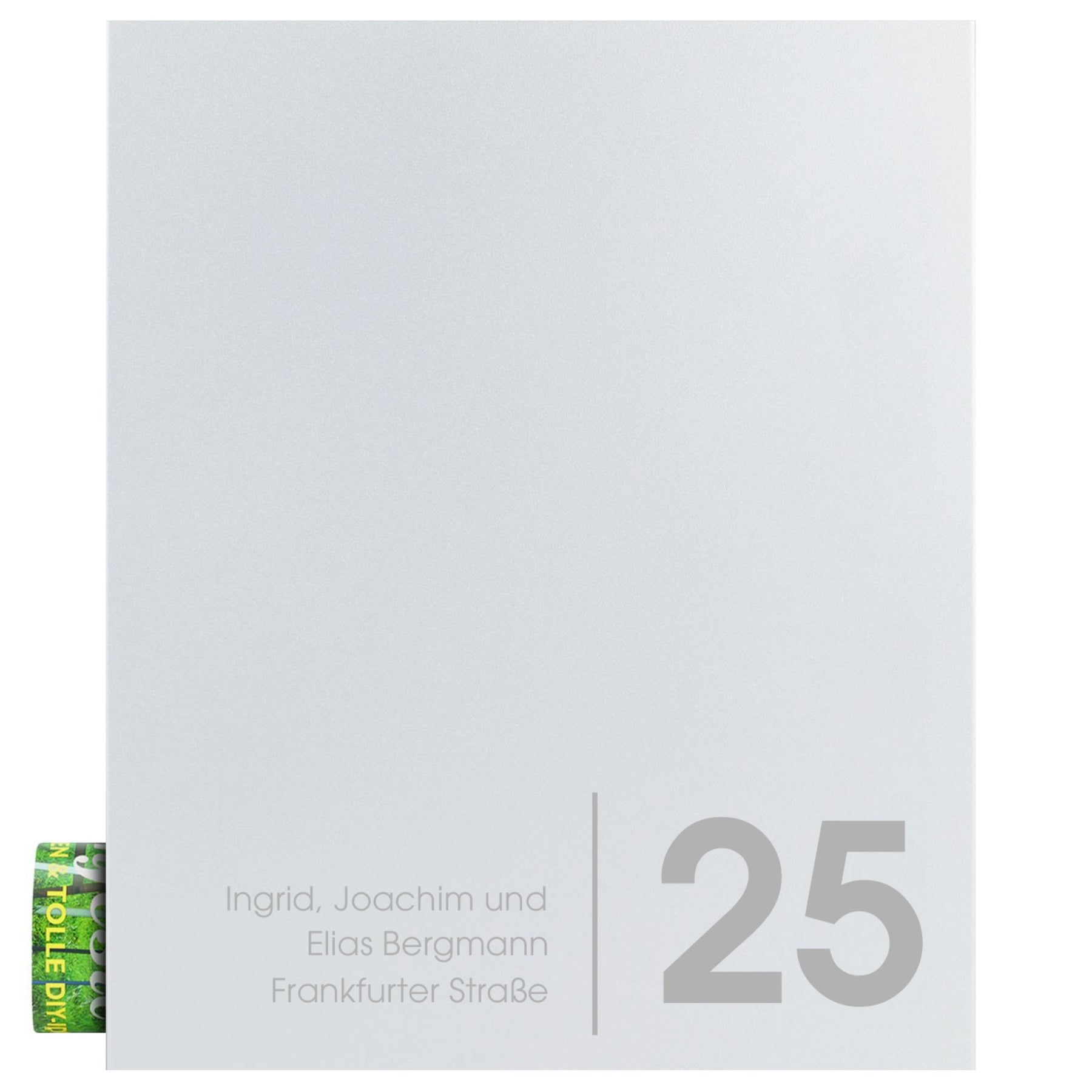 Briefkasten Box 111 Nc weiß personalisiert