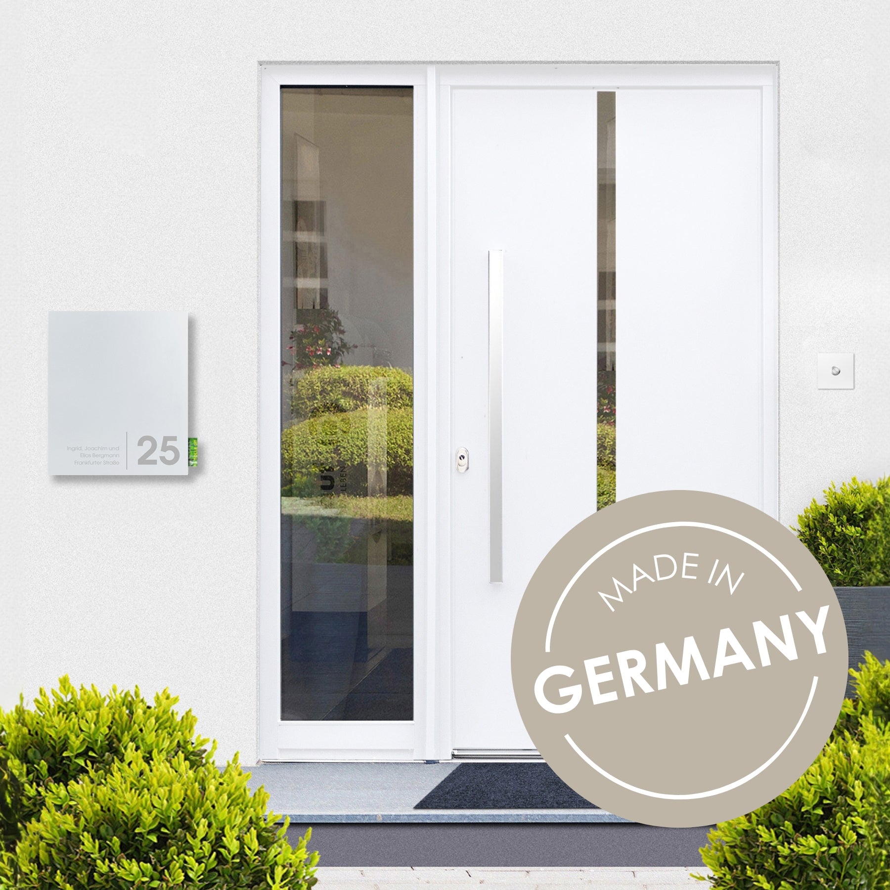 Briefkasten Box 111 Nc weiß personalisiert