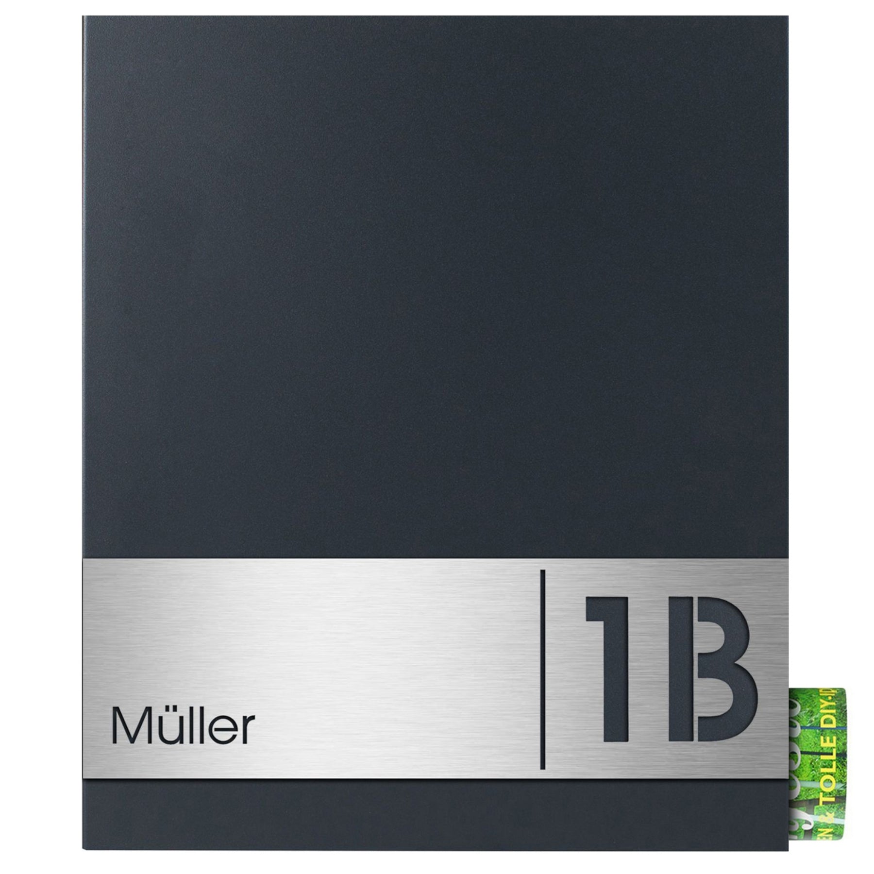 Briefkasten Box 111r Stick330 anthrazit personalisiert