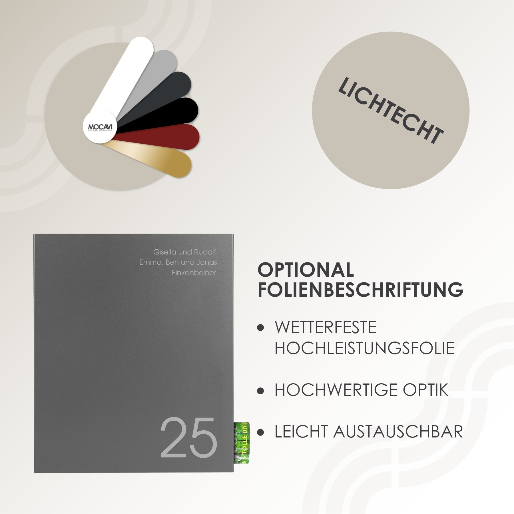 Briefkasten Box 111r grau-aluminium