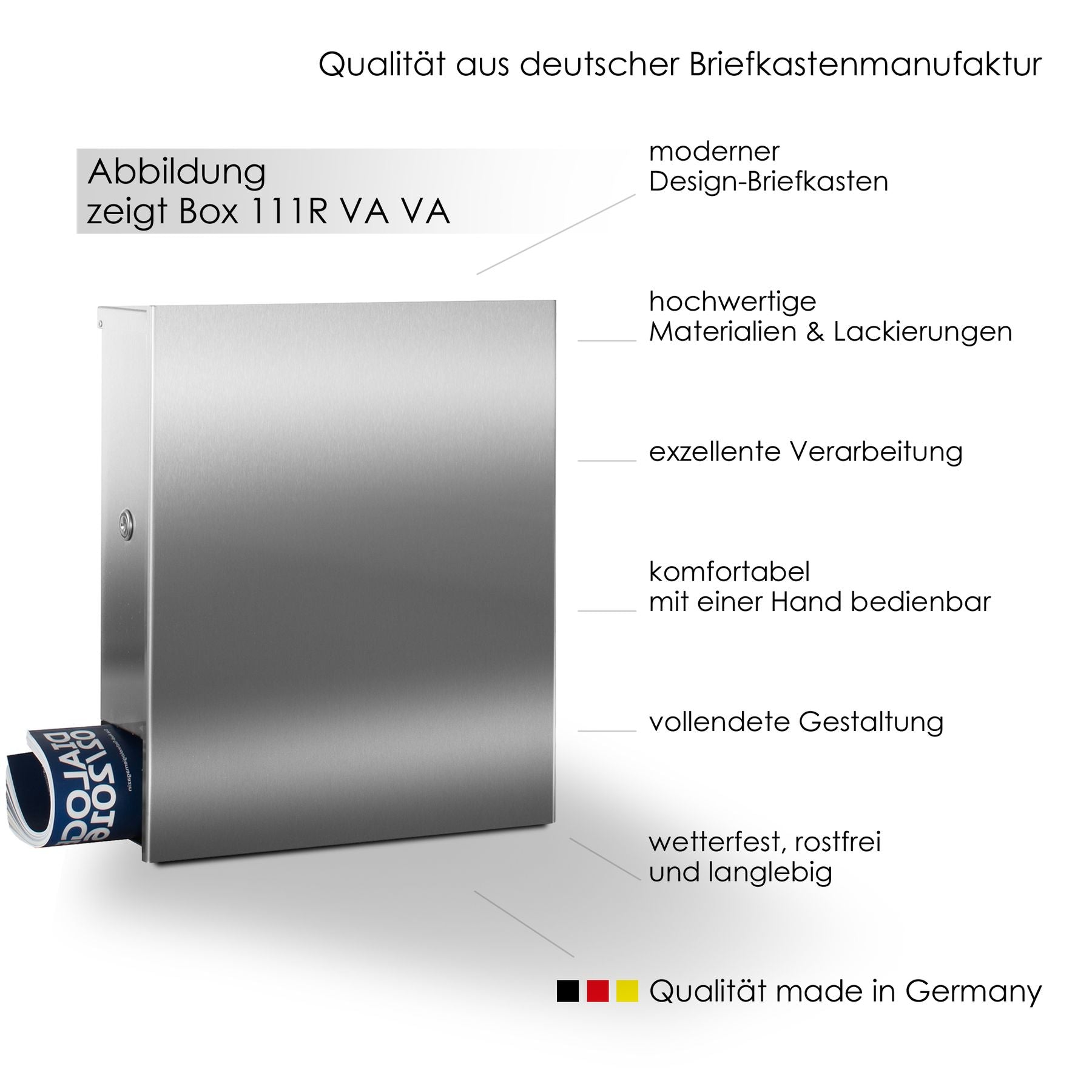 Briefkasten Box 111r Edelstahl