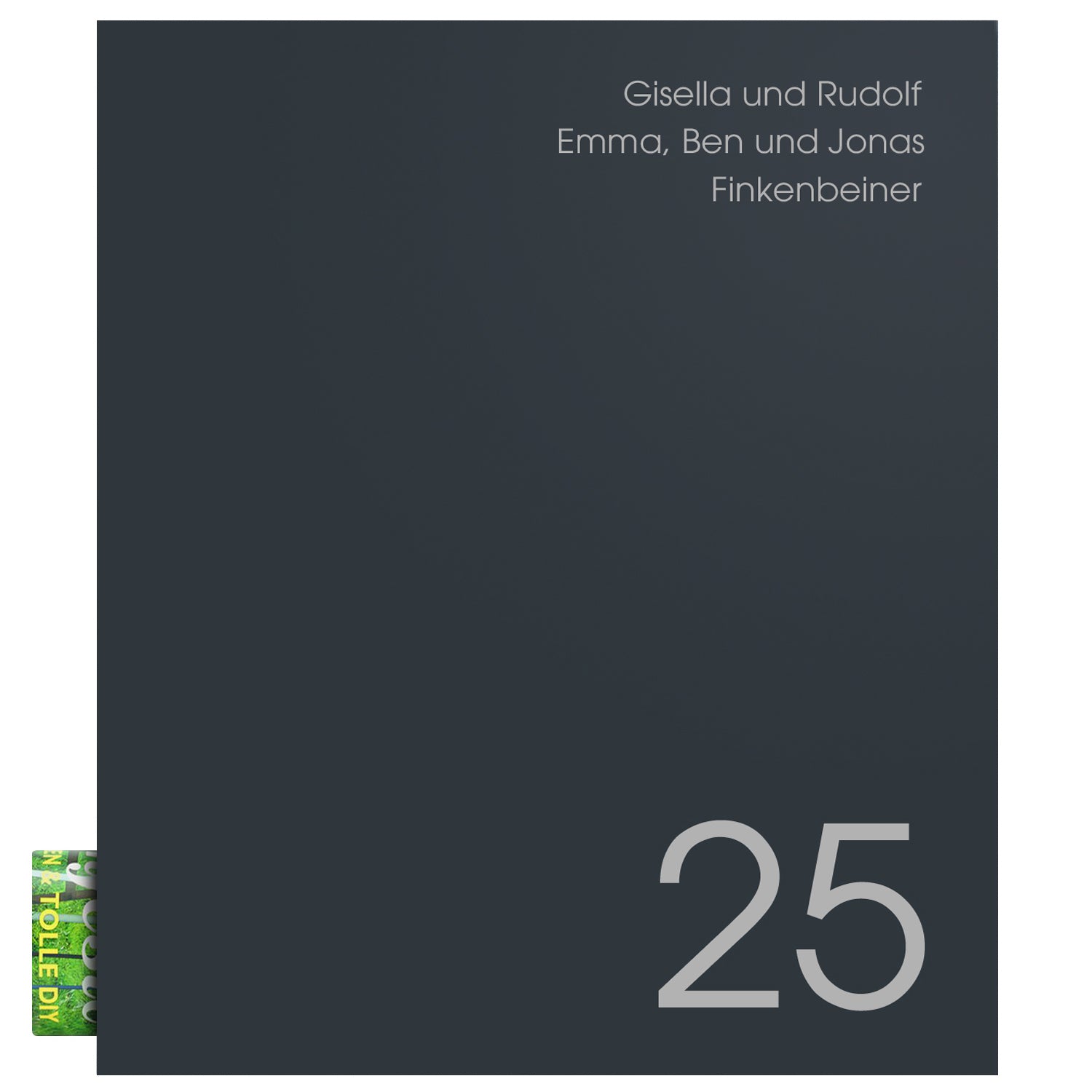 Briefkasten Box 116 Nb anthrazit personalisiert