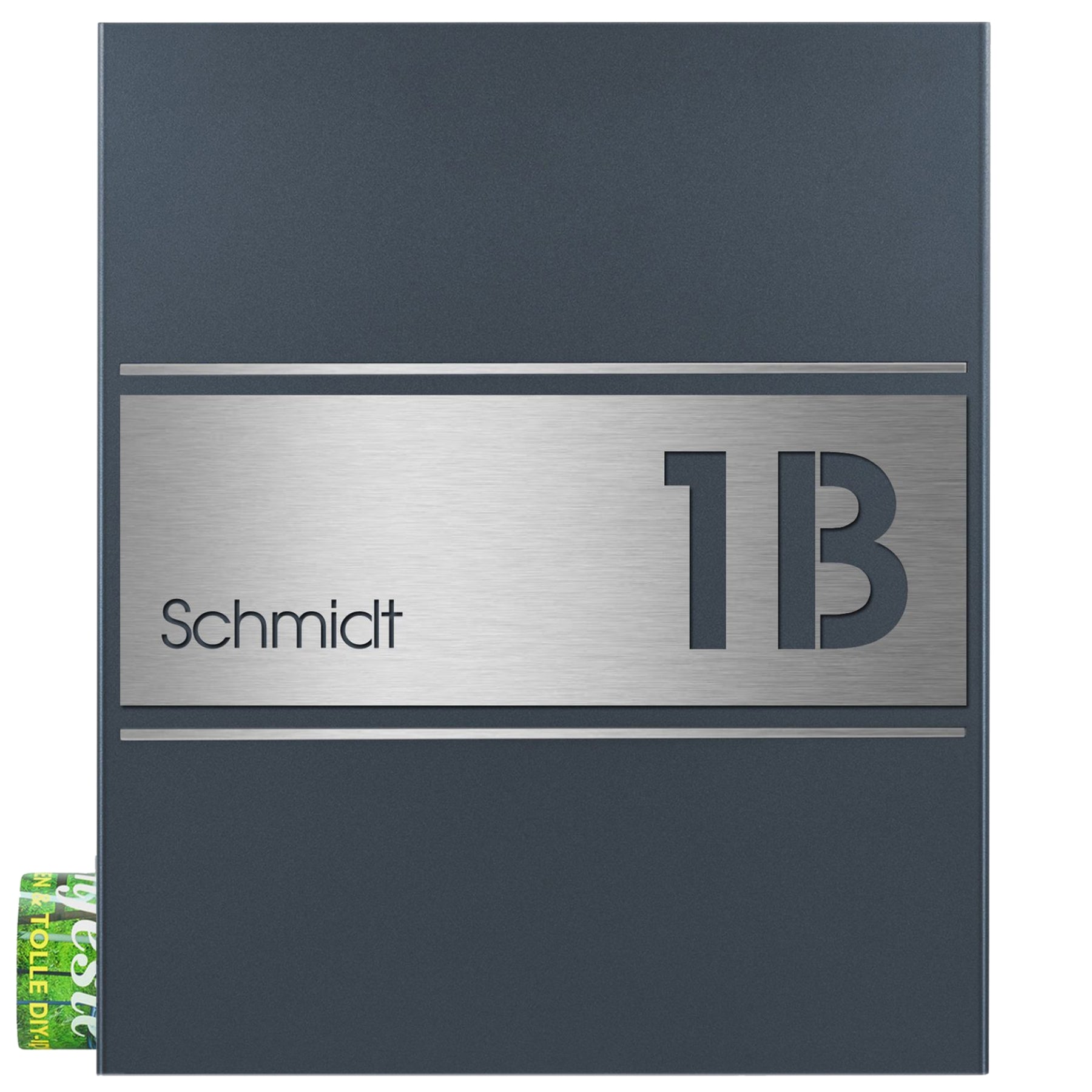 Briefkasten Box 141 Stick335 anthrazit personalisiert