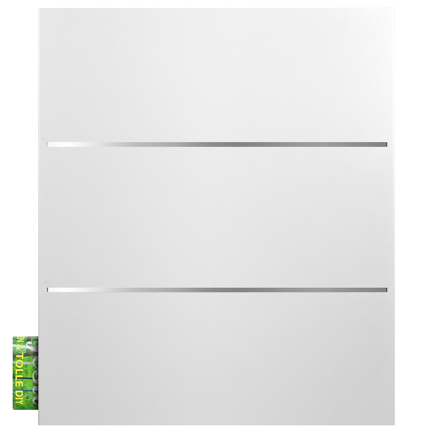 B-Ware Box 141 Design-Briefkasten mit Zeitungsfach signal-weiß (RAL 9003) mit Edelstahl-Detail