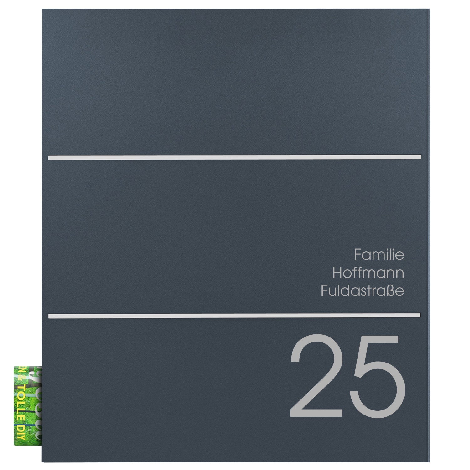 Briefkasten Box 141 Nf74a anthrazit personalisiert