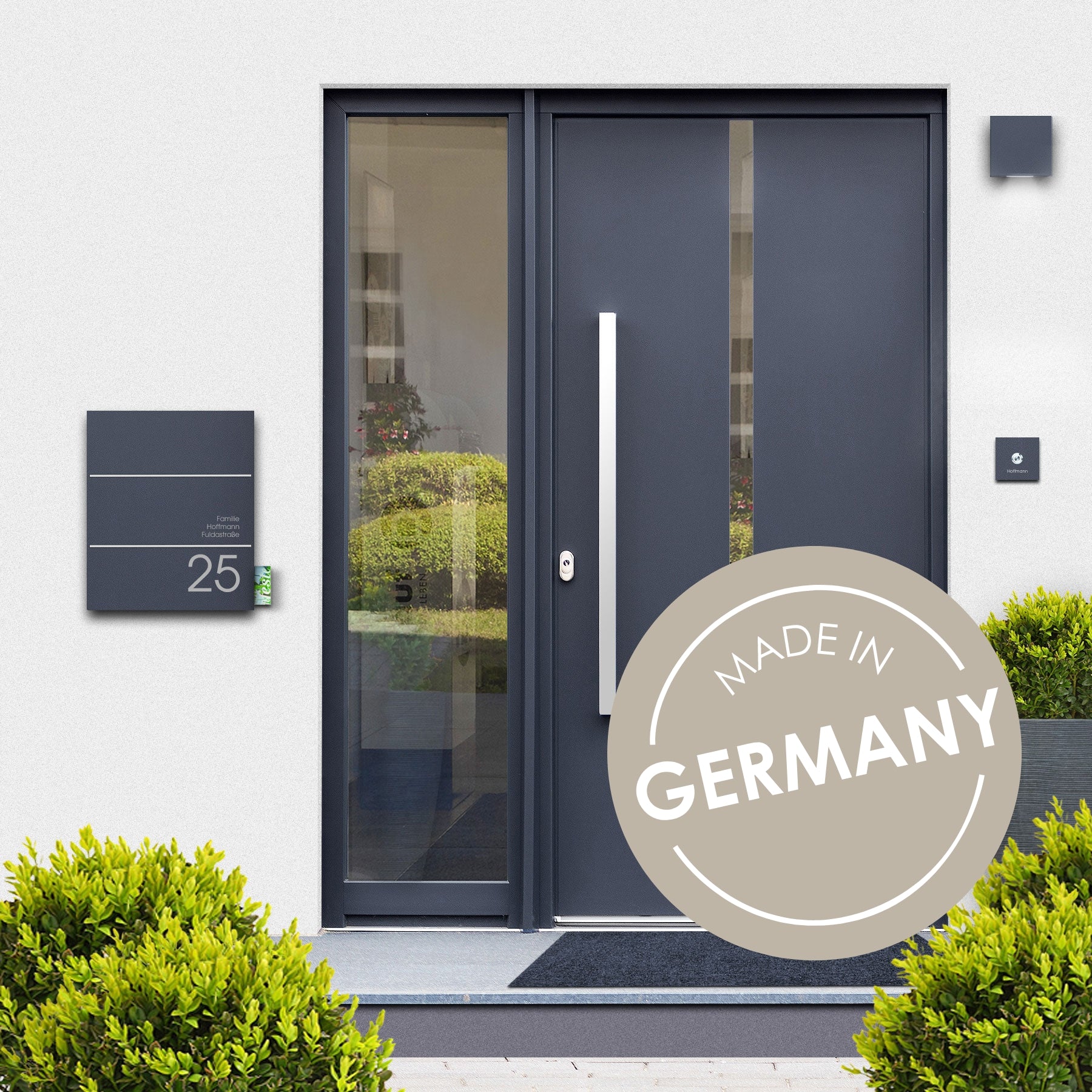 Briefkasten Box 141 Nf74a anthrazit personalisiert