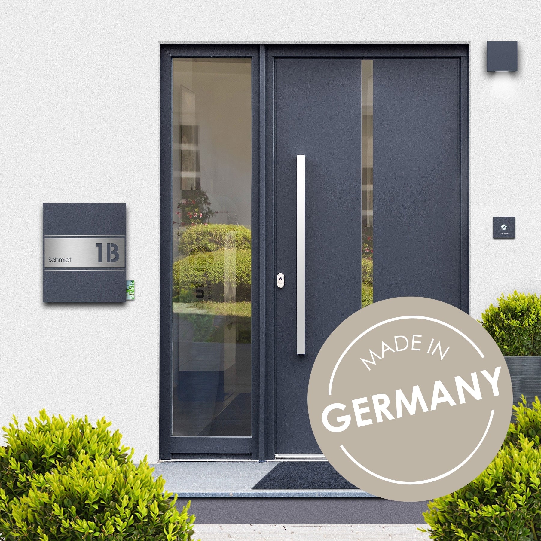 Briefkasten Box 141r Stick335 anthrazit personalisiert