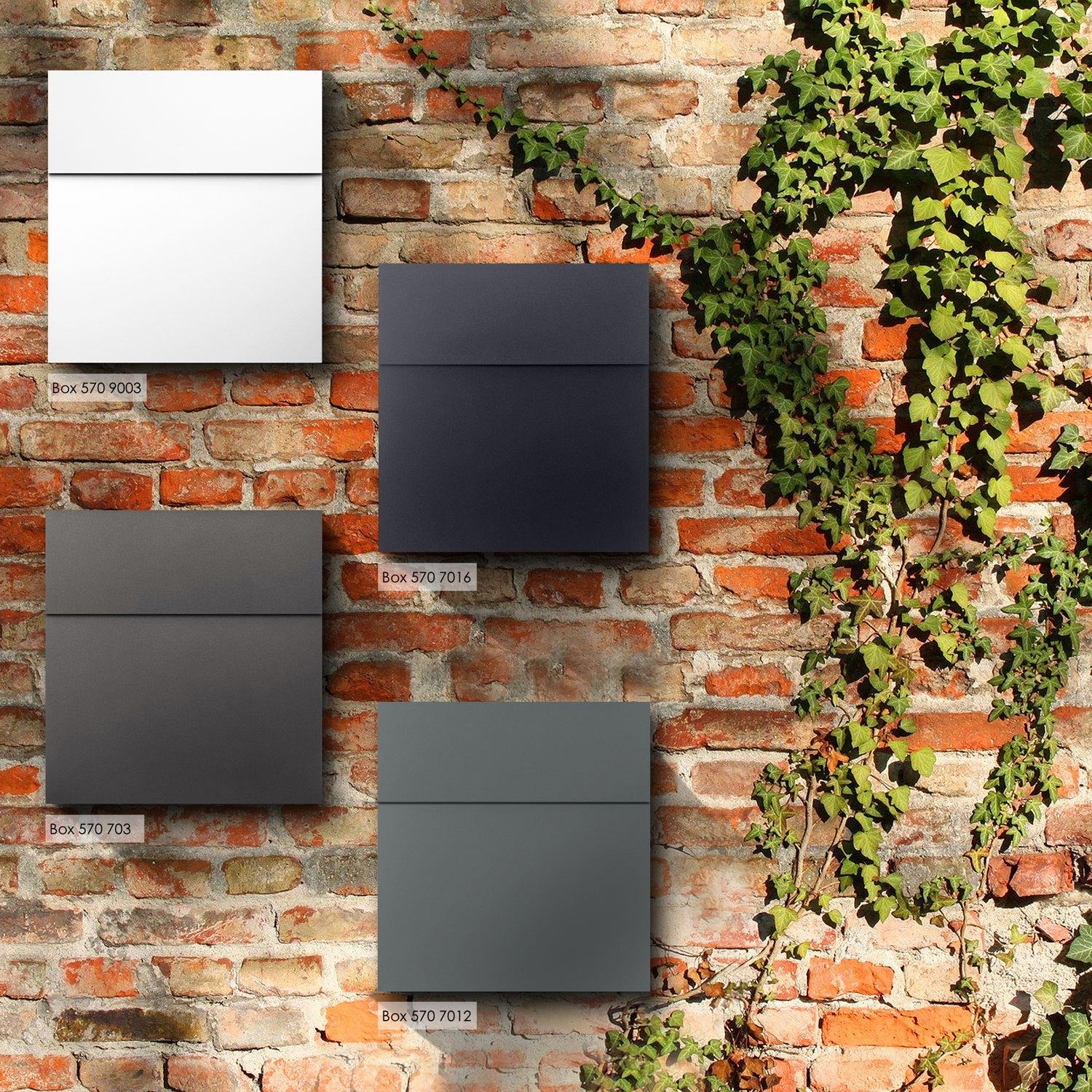 Box 570 Design-Briefkasten anthrazit-eisenglimmer (DB 703)