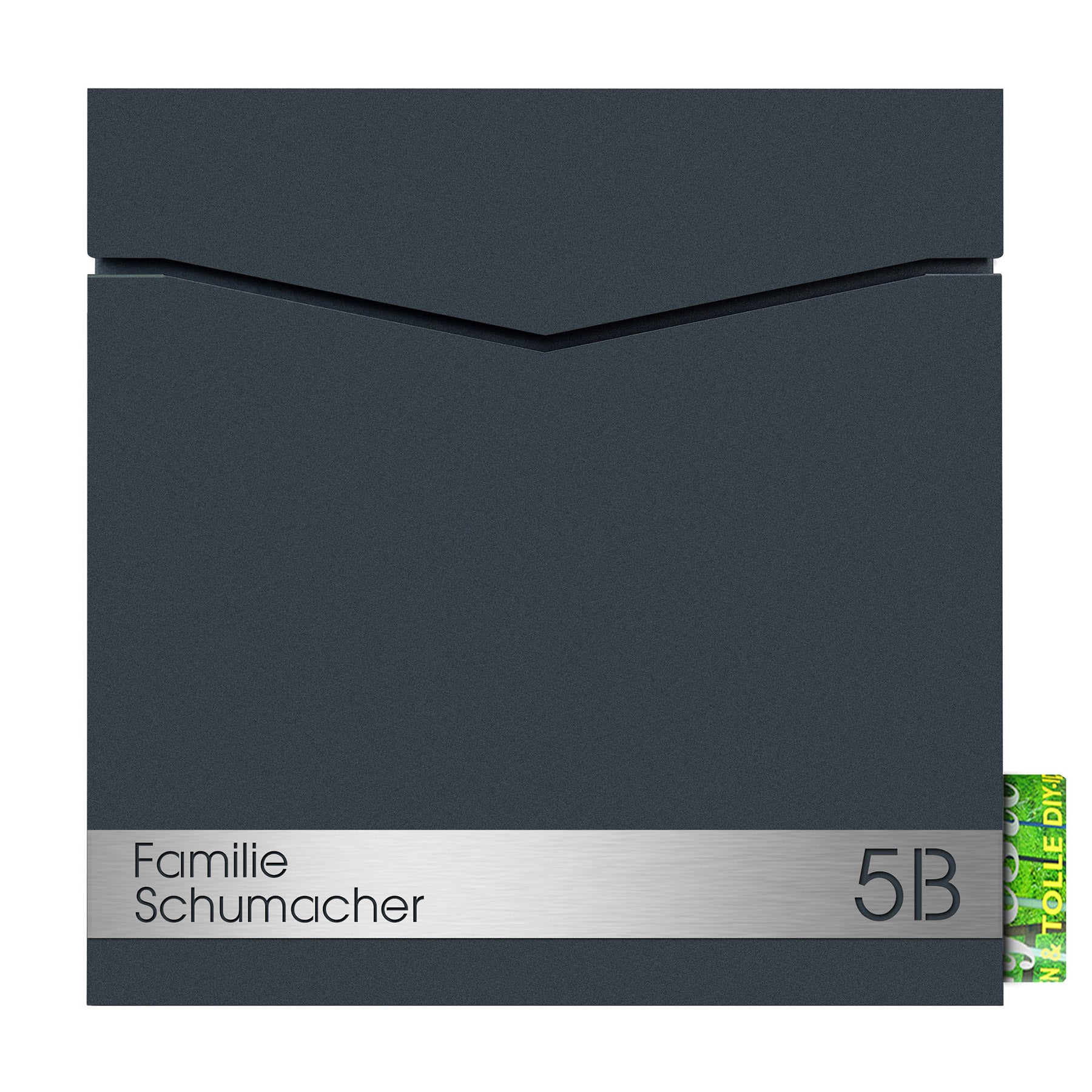 Postkasten mit Edelstahl Personalisierung Box 710