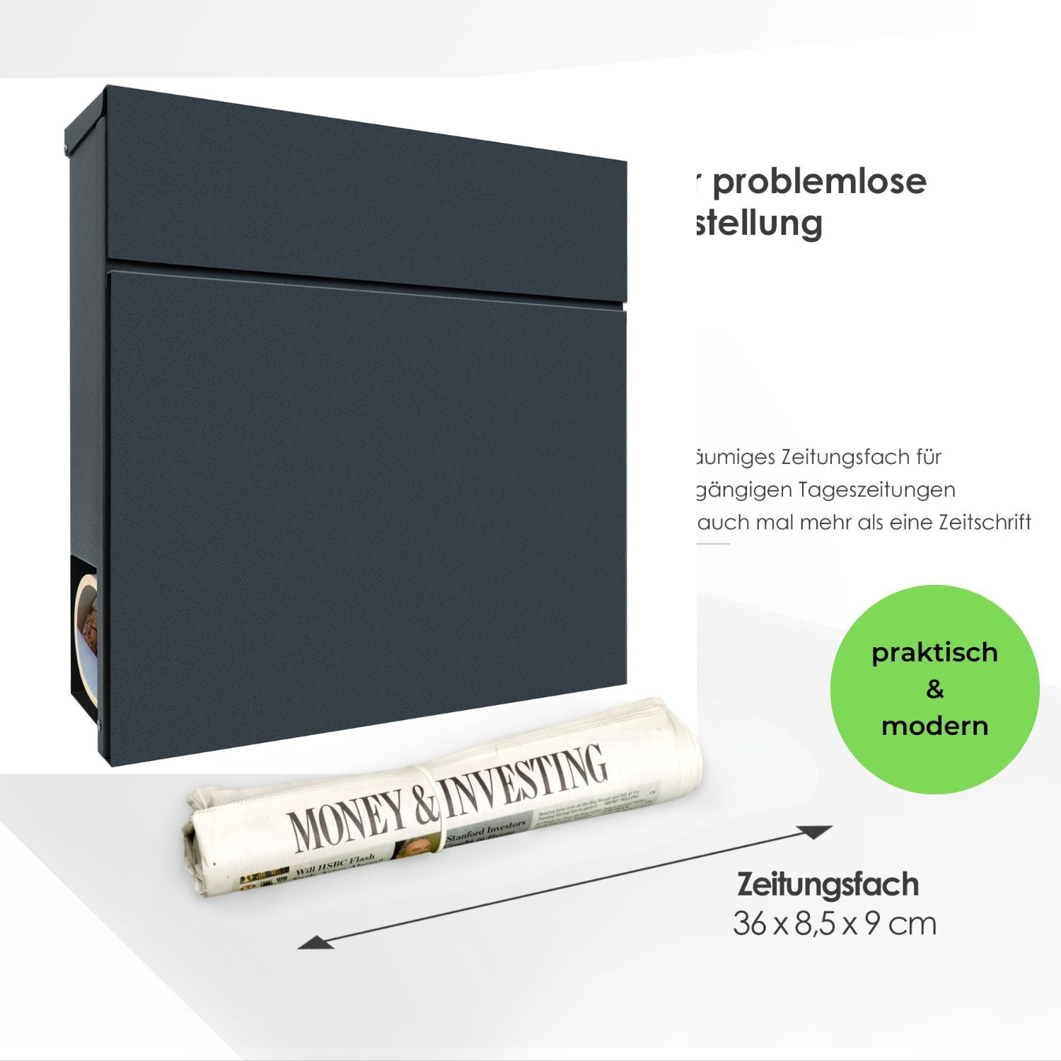 Problemlose Zustellung großes Zeitungsfach