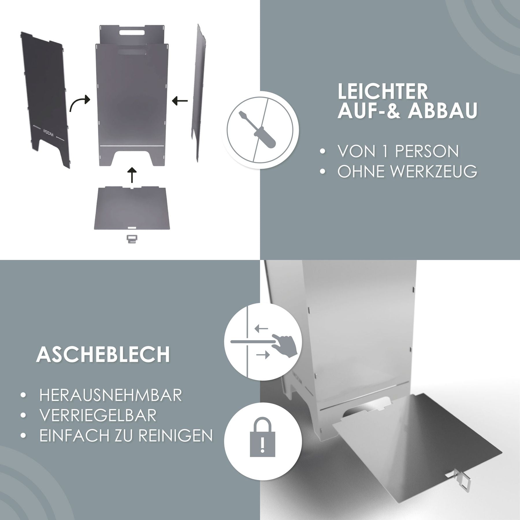 Edelstahl Feuerkorb Hirsch 52 cm | 3 mm V2A